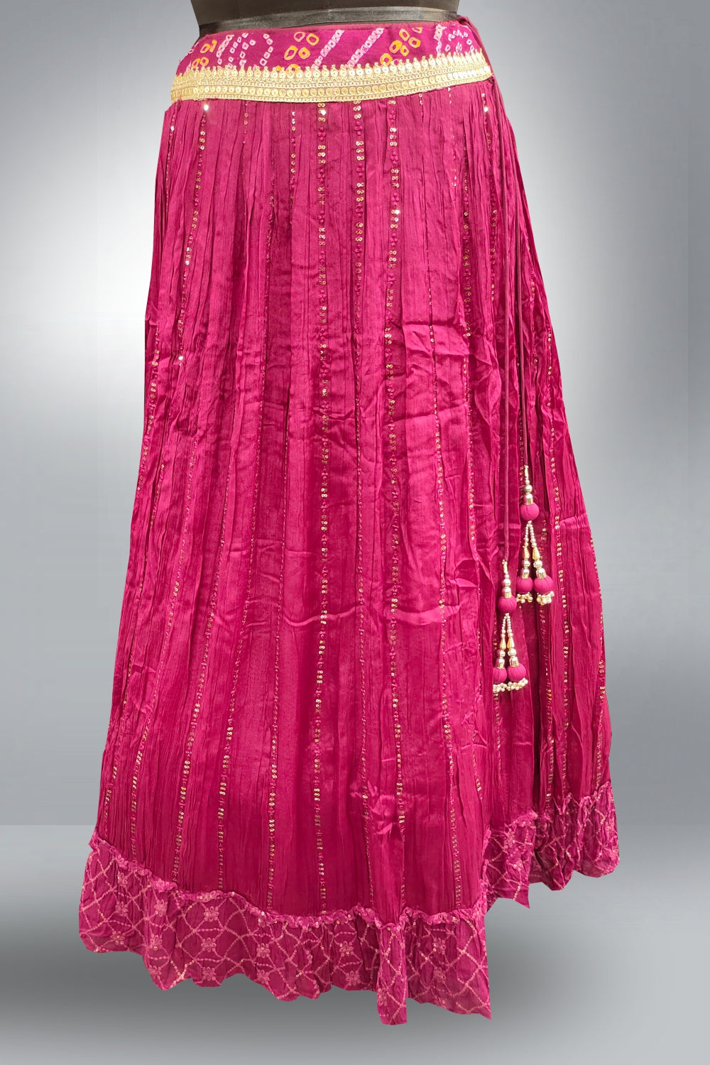 Dola Silk Dark Magenta Color Lehenga