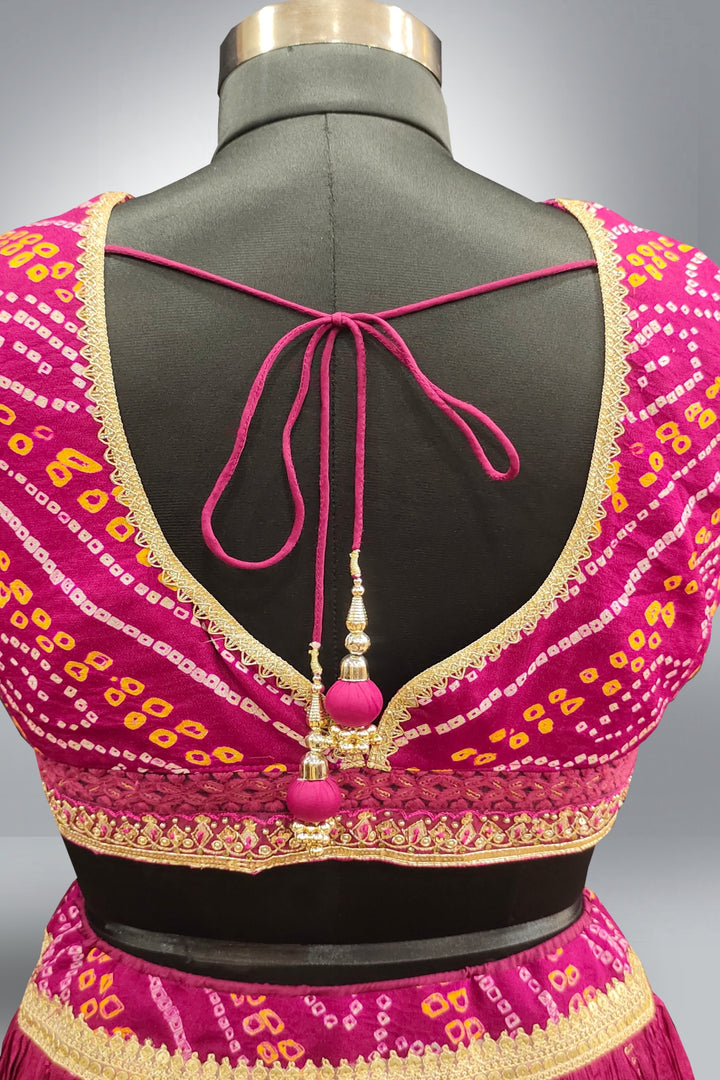 Dola Silk Dark Magenta Color Lehenga