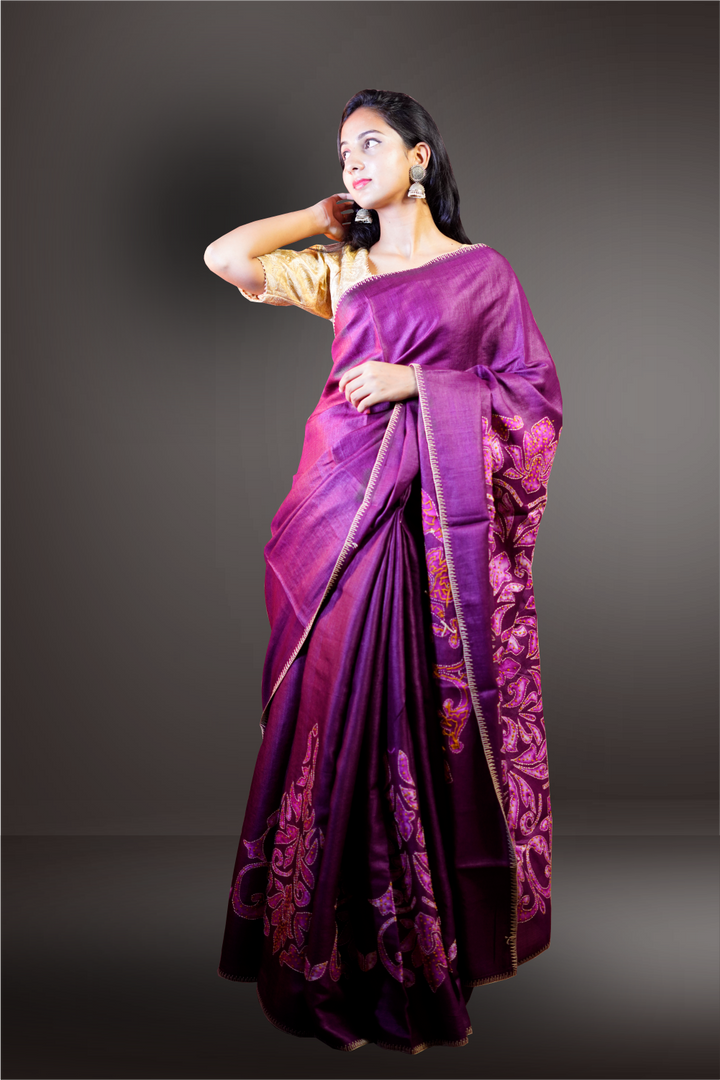 Tussar Silk Shibori Printed Saree