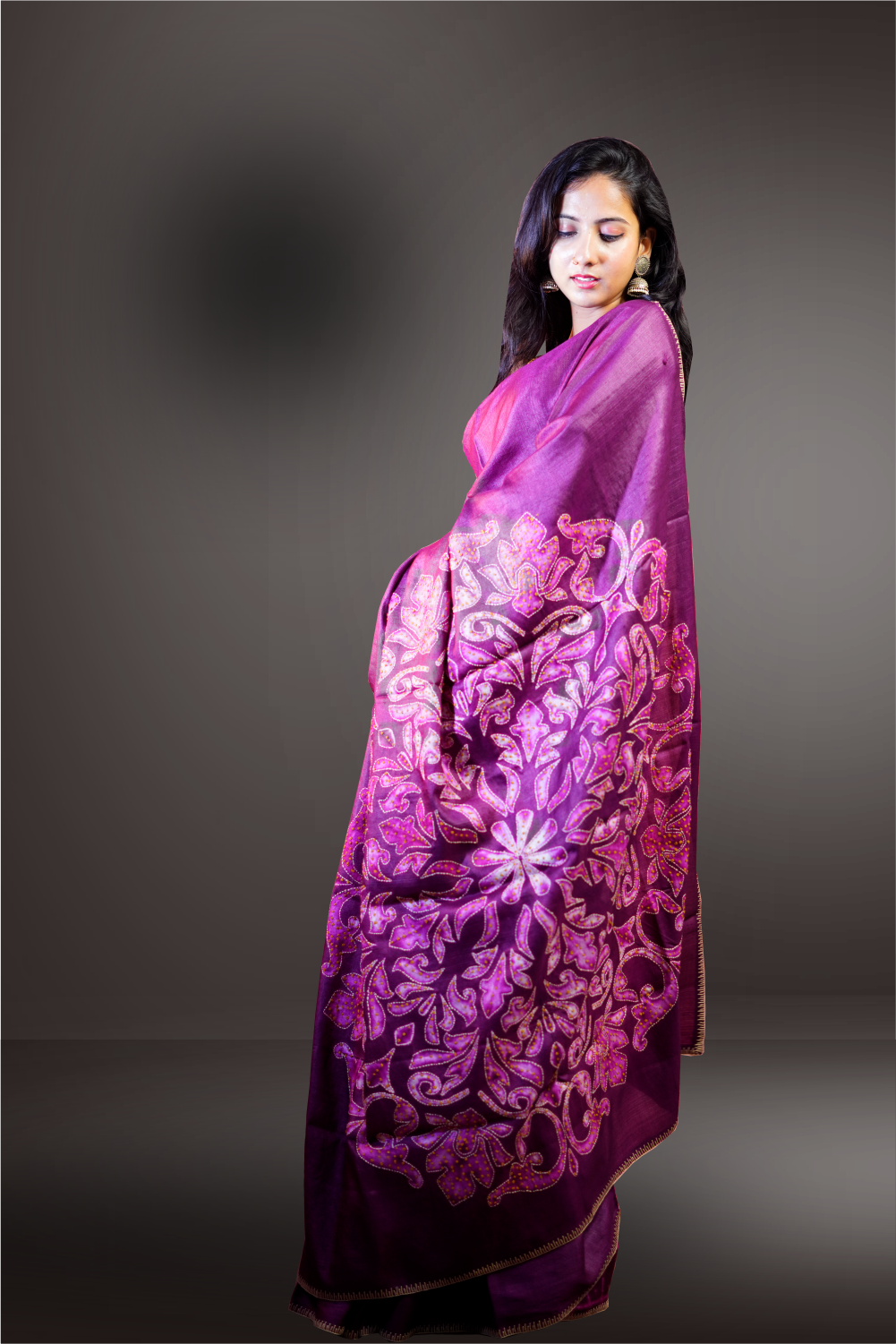 Tussar Silk Shibori Printed Saree