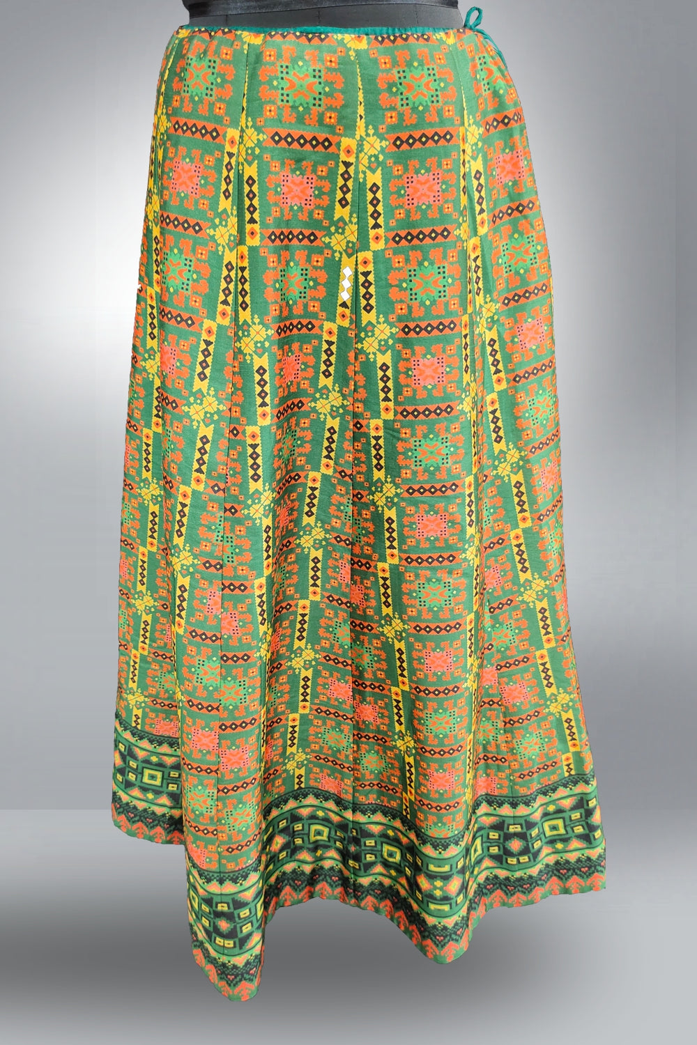 Dark Green Color Printed Lehenga