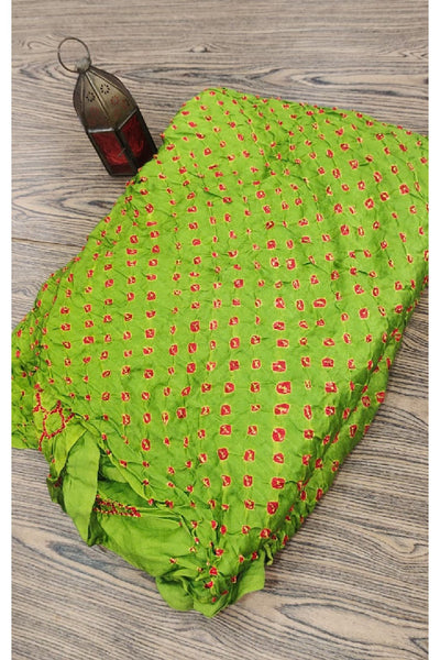 Women's Silk Bhandani Printed Saree