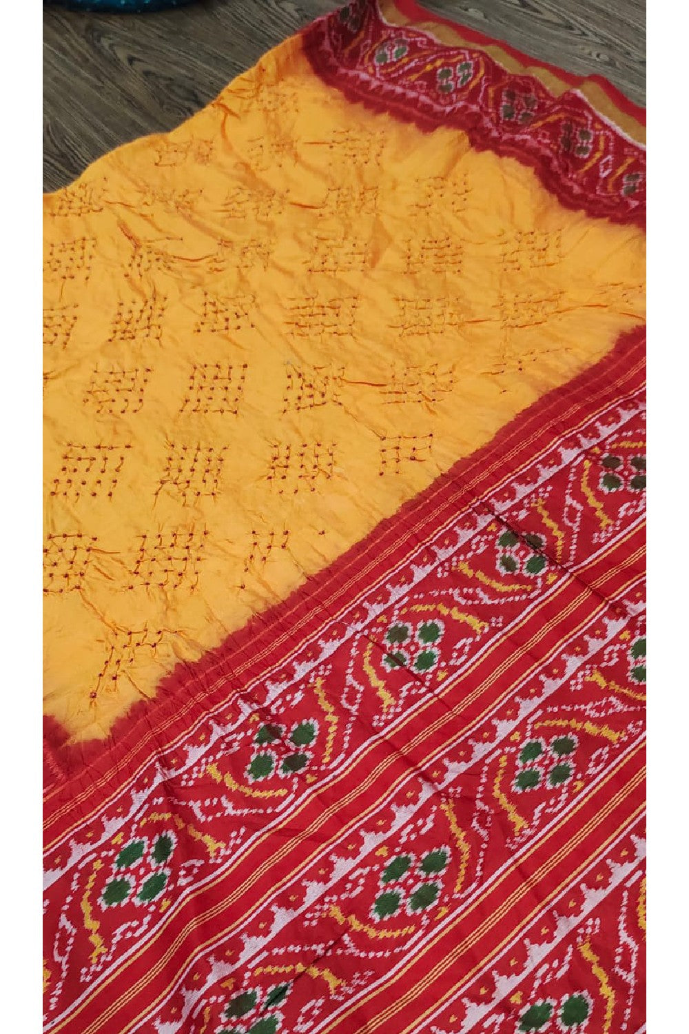 Bhandani Printed Silk Saree with Pochampalli Border