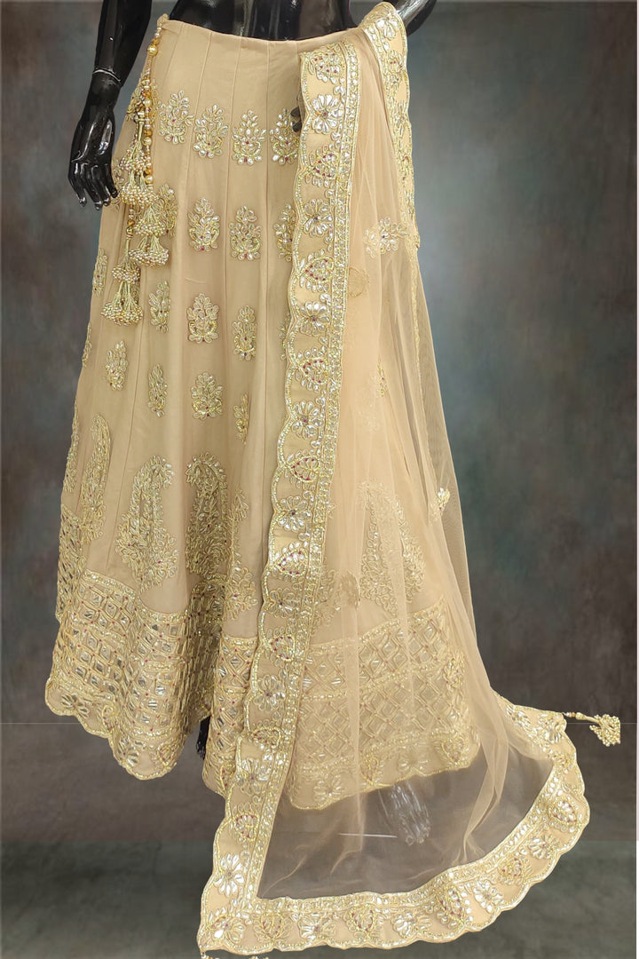 Tissue Fabric Gotta Patti Work Lehenga