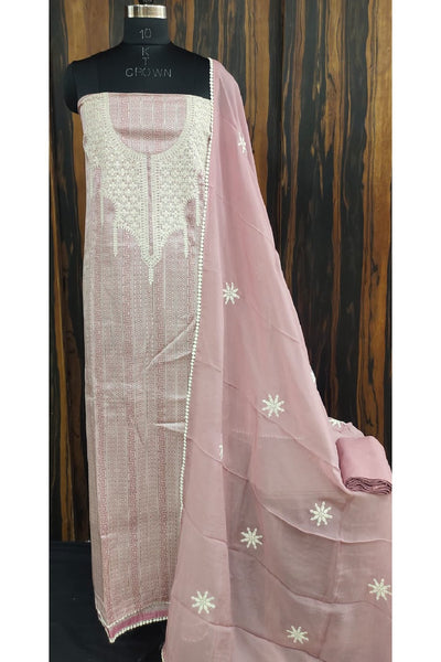 Crepe Silk Embroidered Unstitched Dress Material