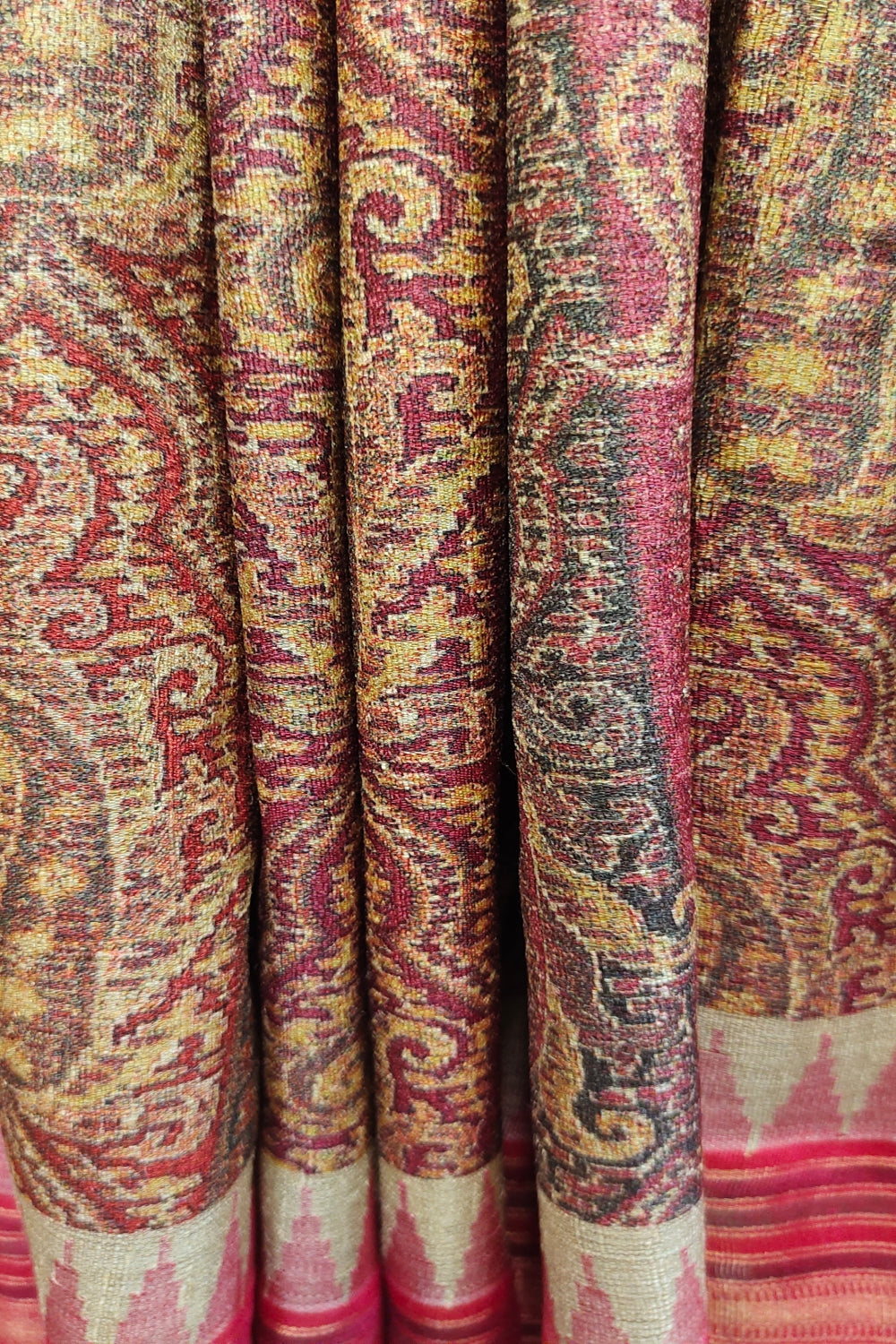 Multicolor Jute Silk Printed Saree