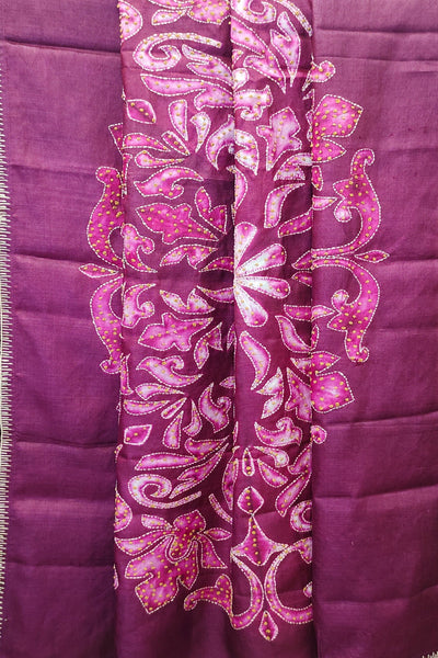 Tussar Silk Shibori Printed Saree