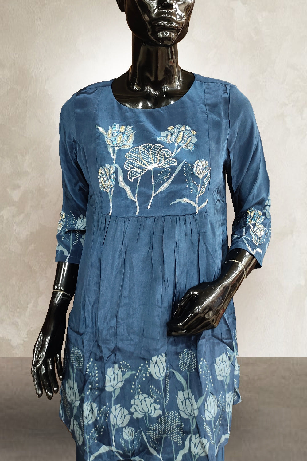 Russian Silk Printed with Sequins and Beads Work Coord Sets