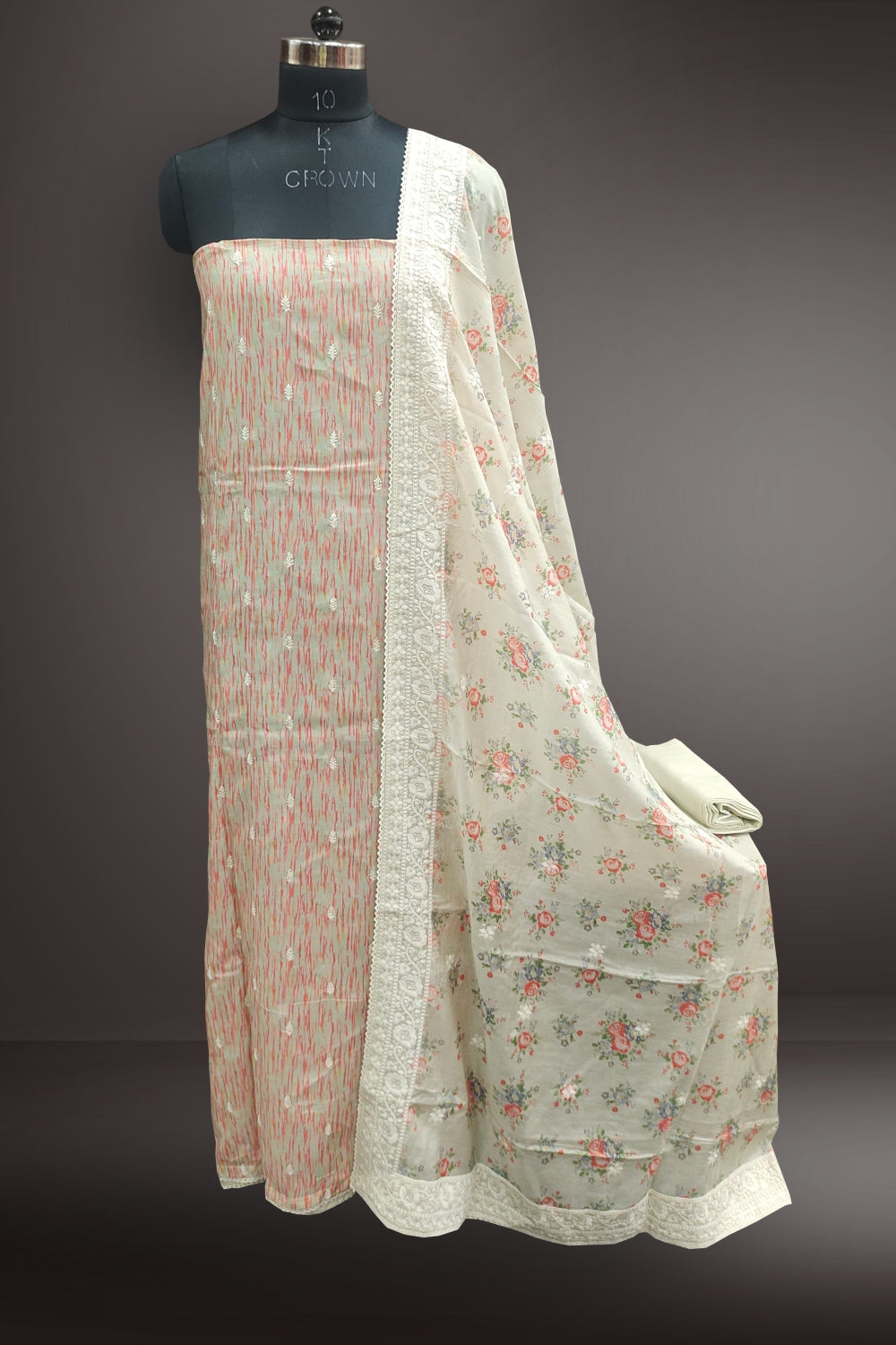 Silk Embroidered Unstitched Salwar Suits