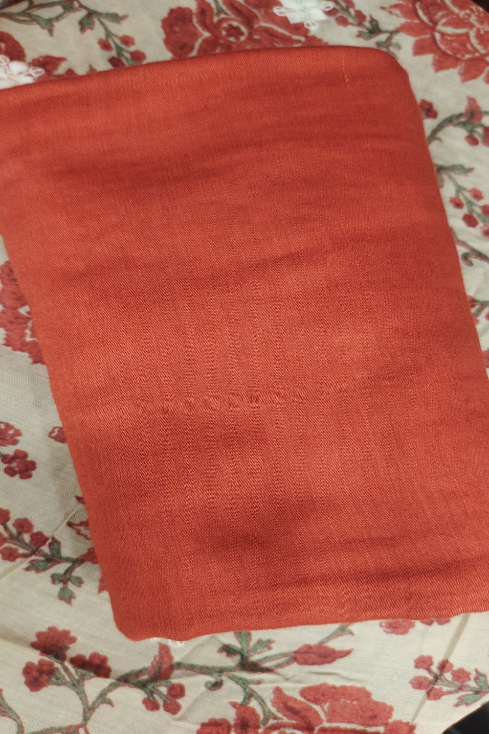 Silk Embroidered Brick Red Unstitched Salwar Suits