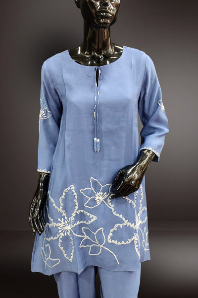 Pure Cotton Sequins Pearl Work Salwar Kameez
