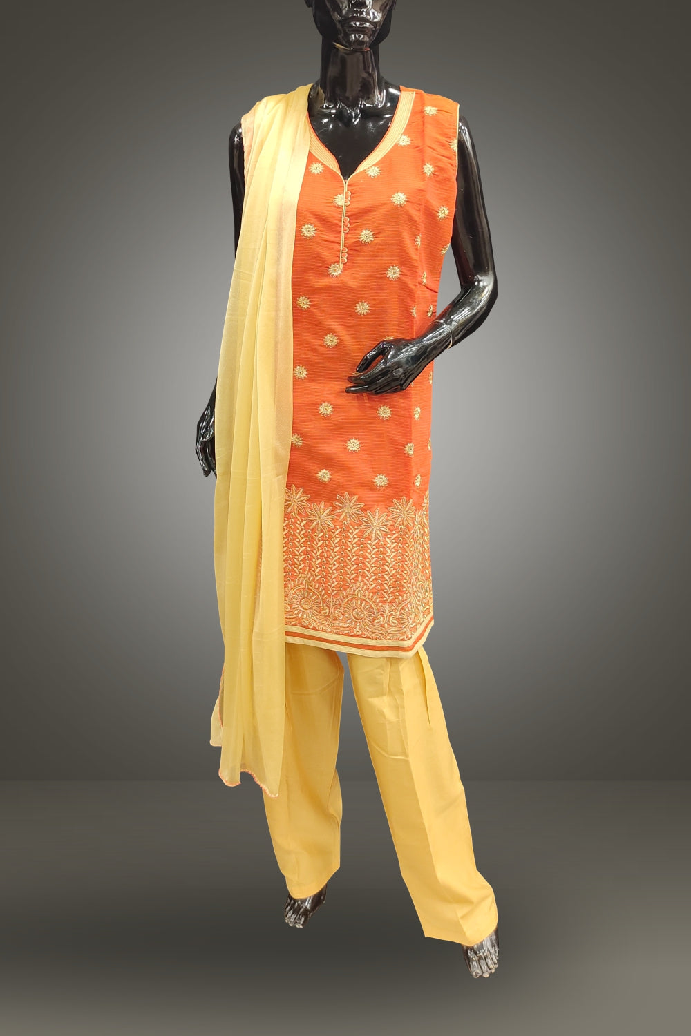 Combo of 3 Cotton Embroidered Salwar Suits