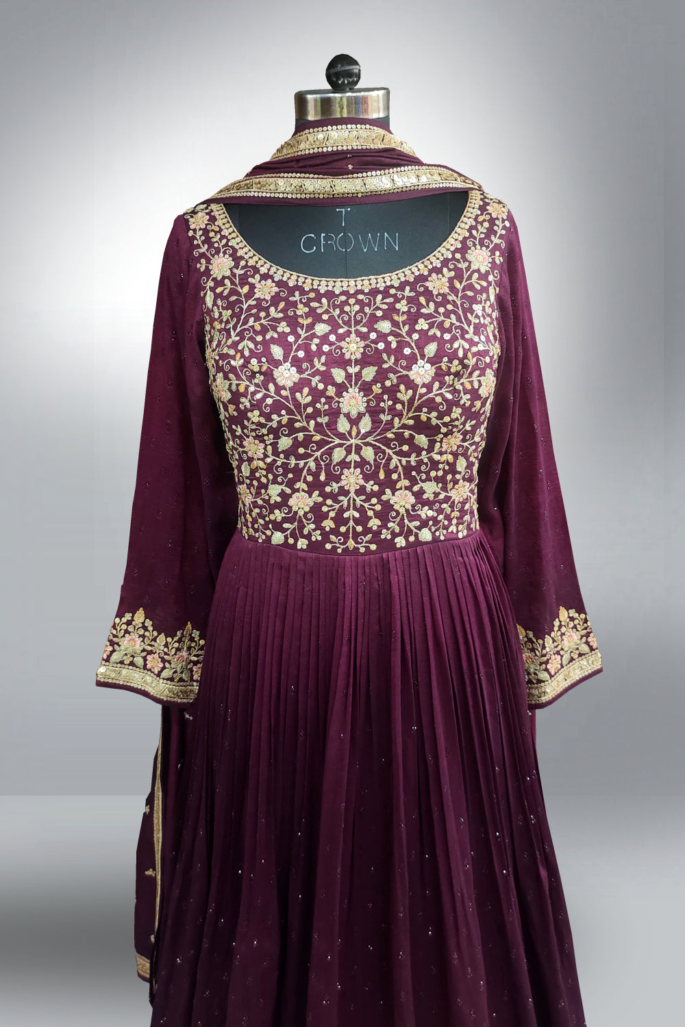 Silk Georgette Embellished Work Anarkali Suit