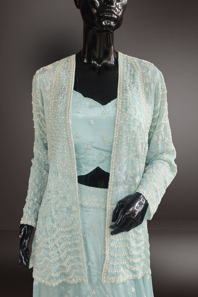Women's Crepe Silk Lehenga with Jacket