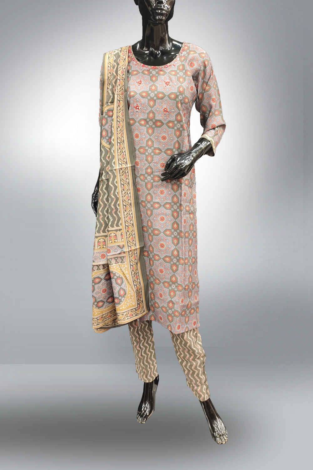 Combo of 3 Medium Straight Cut Salwar Suits