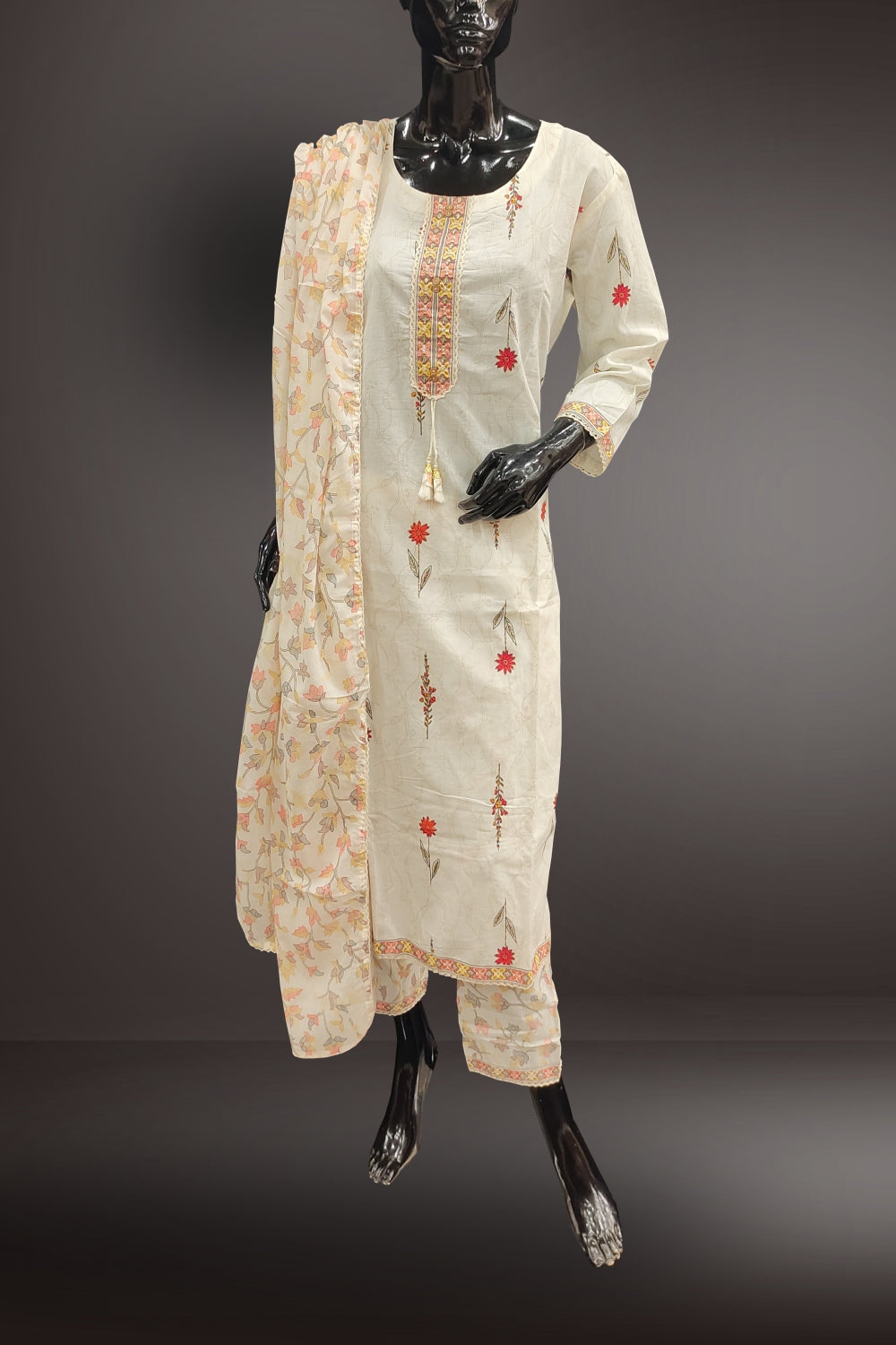 Combo of 3 Straight Cut Salwar Suits - Extra Large