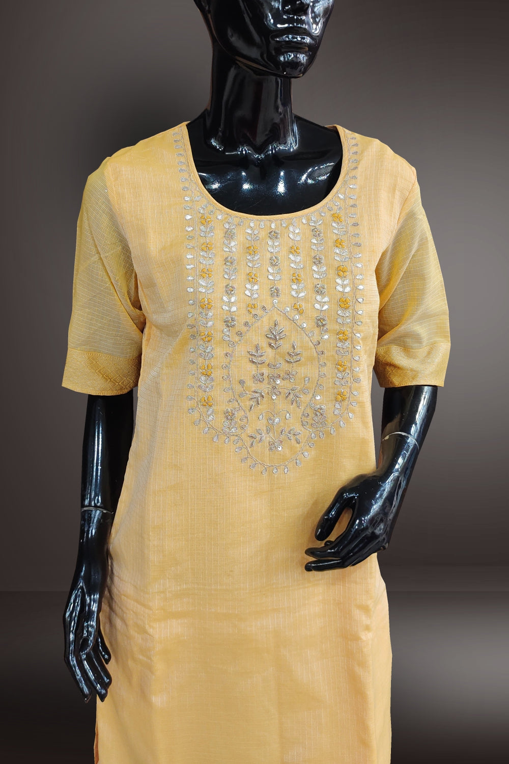 Silk Cotton Gota Patti Zari Work Salwar Kameez