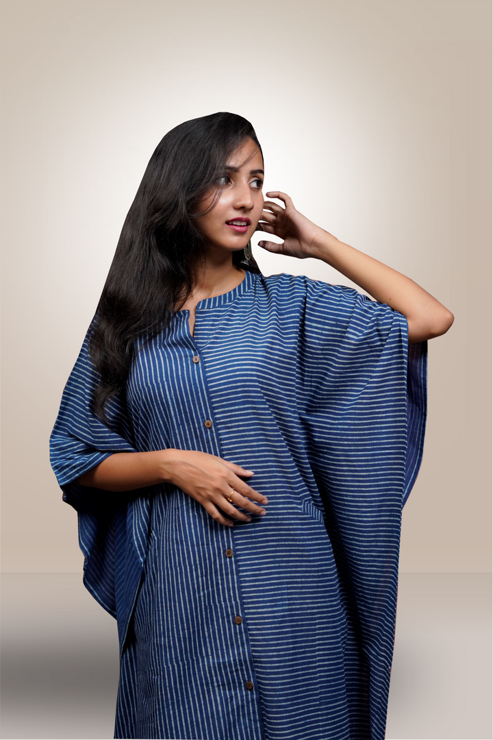 Ink Blue Color Jaipur Cotton Block Printed Coord Set