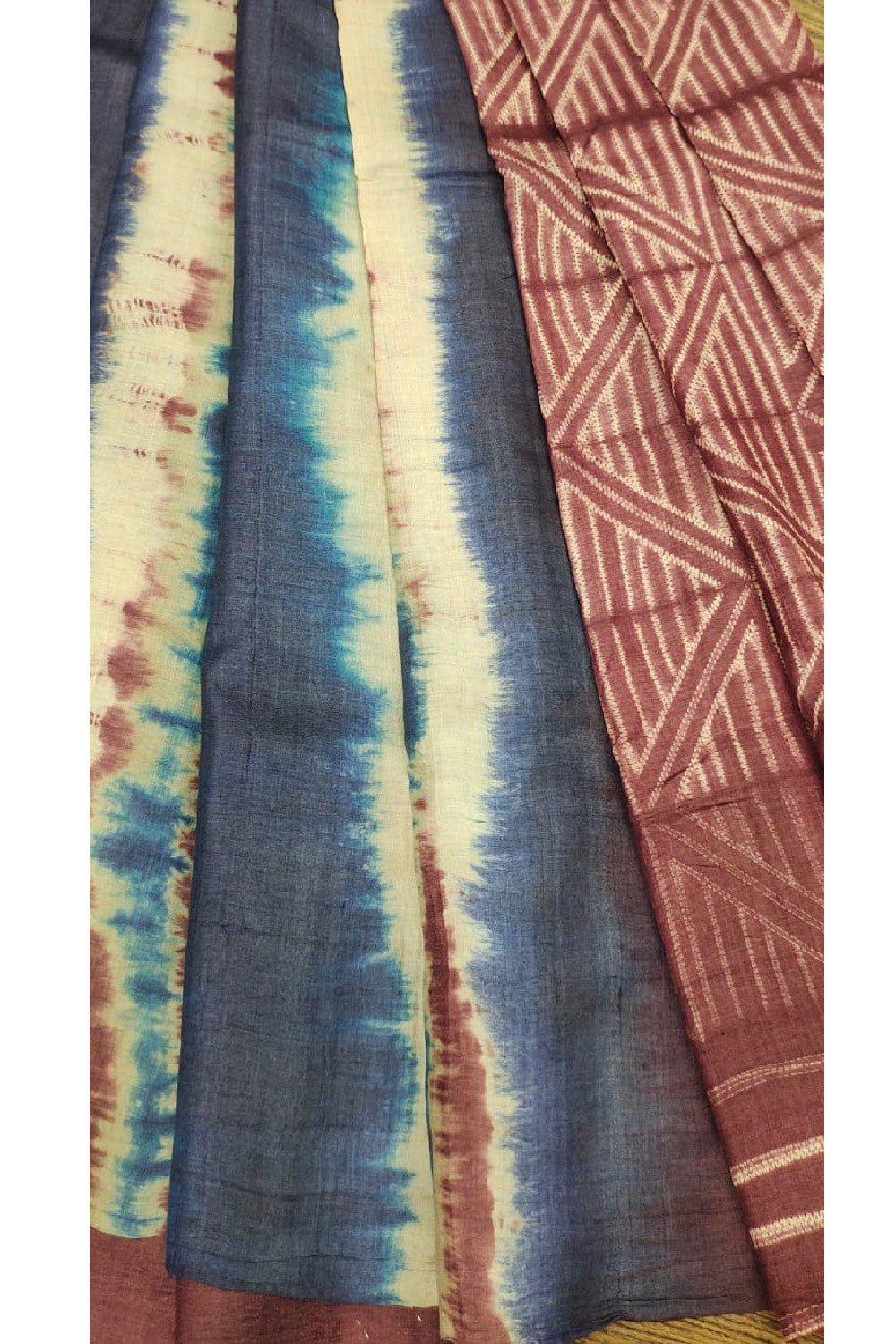 Tussar Shibori Printed Saree