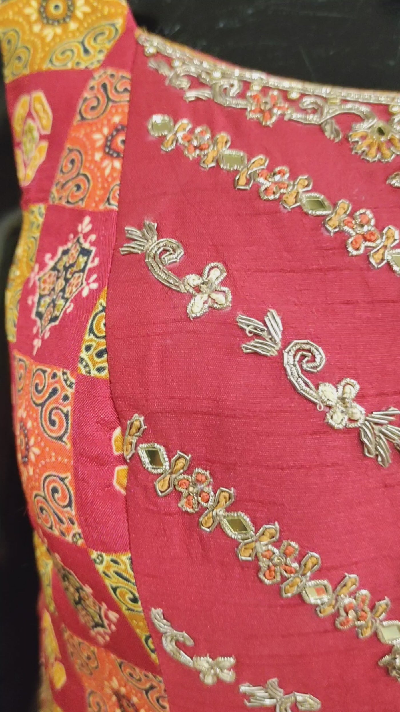 Silk Printed with Zari Embroidered Anarkali Suit