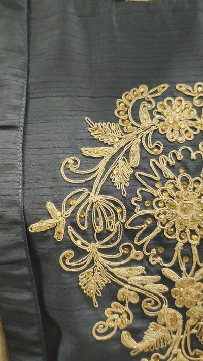 Silk Embroidered with Stone Work Sharara Set